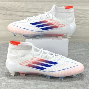 Womens Adidas F50 Elite Mid FG Soccer Cleats White Blue Red ID9203  Size 7